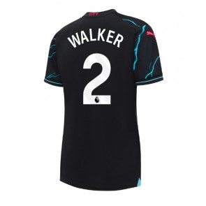 Manchester City Kyle Walker #2 Tredje Tröja Dam 2023-24 Kortärmad